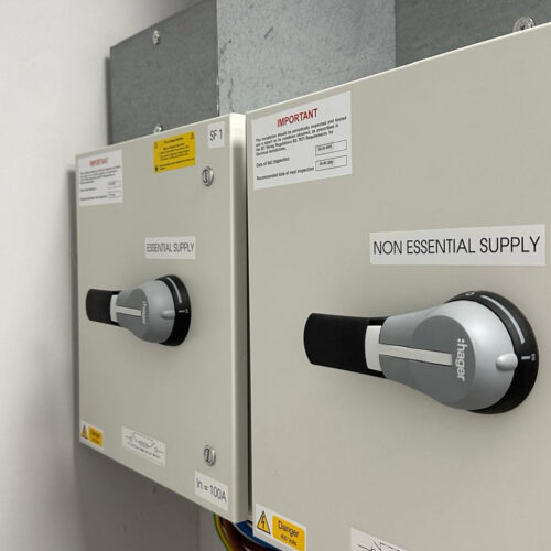 Cat6a data network installation in commercial office