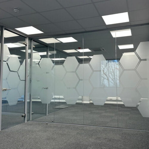 Cat6a data network installation in commercial office