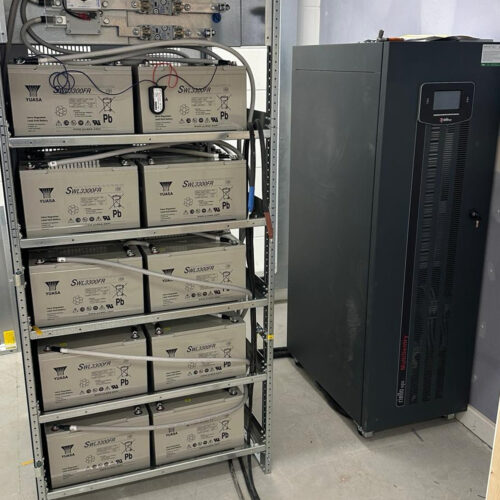 Cat6a data network installation in commercial office